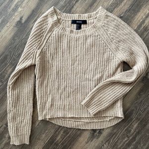 Light brown forever twenty one cropped sweater